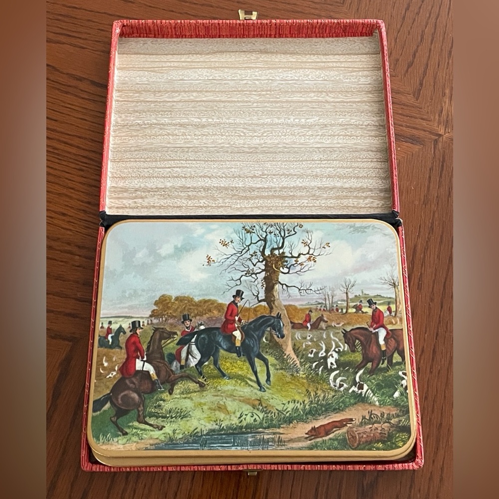 🇬🇧Equestrian Themed Decorative Box of Coasters
